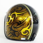SMALL JUHN JET ゴールドラメ　メッキリム　ジェットヘルメット 72JAM JET HELMET JG-15 GHOST FLAME（ゴールド） スモール